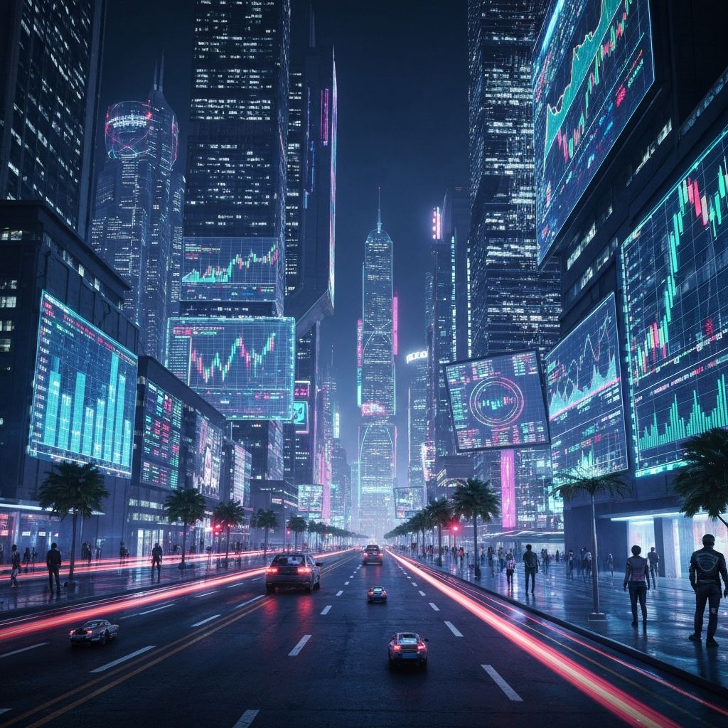 Futuristic Trading Cityscape